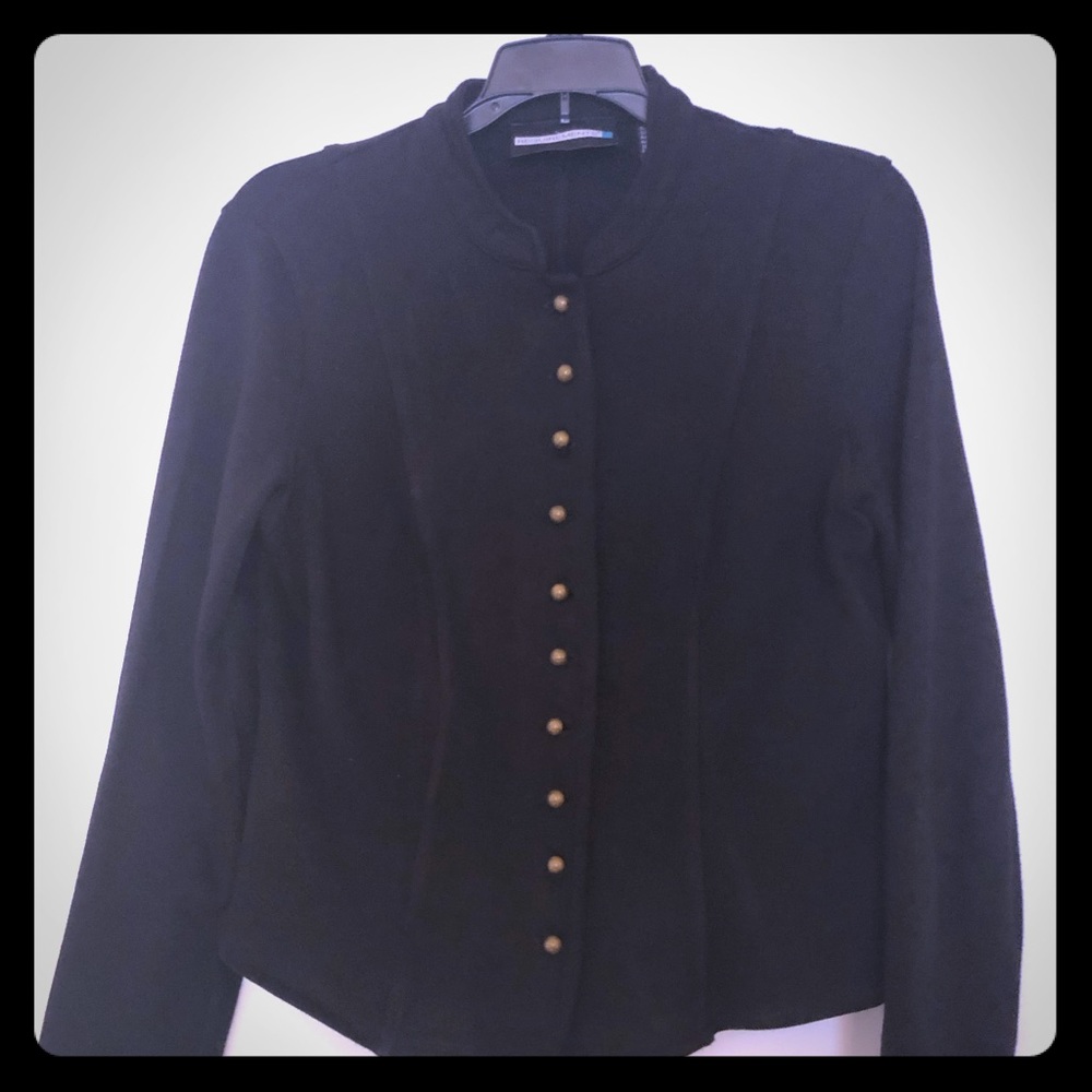 Mandarin Collar Black Blazer